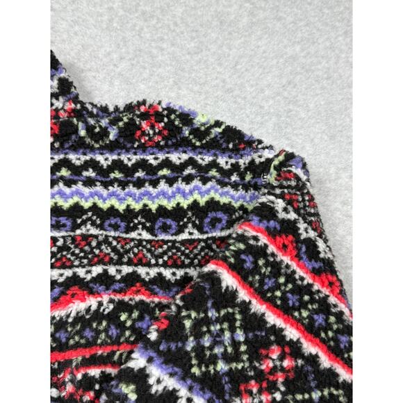 DSG Youth Girls Size L Cozy Fleece Full Zip Jacket Funky Fair Isle NWT - Picture 4 of 11